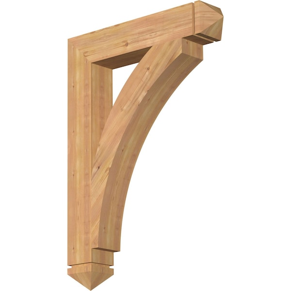 Ekena Millwork Thorton Arts & Crafts Smooth Bracket, Western Red Cedar, 5 1/2"W x 32"D x 44"H BKT06X32X44THR03SWR - main